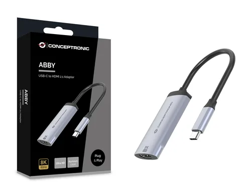 CONCEPTRONIC Adapter USB-C3.2->HDMI2.1 8K60Hz grau