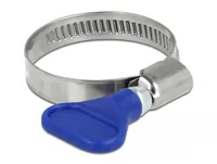Delock Schlauchschellen-Set Edelstahl 400 SS 25-40 mm, Blau 5 Stück - Detailfarbe: Blau - Art: Schlauchschellen