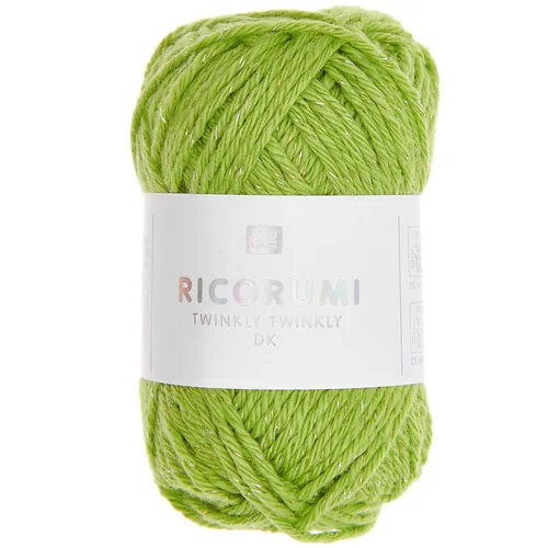 Rico Design Ricorumi Twinkly Twinkly 25 g, Grün - Packungsgrösse: 1 Stück - Länge: 52 m - Material: Polyester - Baumwolle - Detailfarbe: Grün - Waschbar bei: 30 °C - Nadelstärke: 3 mm - 4 mm