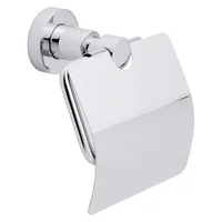 tesa Toilettenpapierhalter Loxx mit Deckel Silber - Befestigung: Kleben - Aufhängevorrichtung: Nein - Anzahl Rollen: 1 - Detailfarbe: Silber - Detailmaterial: Metall - Grundmaterial: Metall