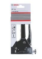 Bosch Professional Handtacker  HT 14 - Heftklammerlänge min.: 14 mm - Heftklammerlänge max.: 4 mm - Produktkategorie: Hand-Tacker - Für Material: Folie - Stoff - Pappe - Befestiger Typ: Feindraht - Heftklammertyp: Typ 53