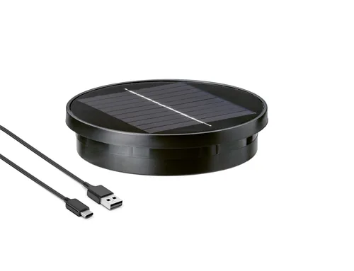 STT Solarpanel USB Ersatz, Rund, Schwarz - Zubehörtyp: Solarpanel