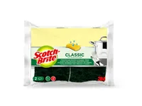3M Scotch-Brite sponge Rectangular Fiber Green, Yellow 2 pc(s)