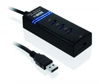 iBox IUH3FB interface hub 5000 Mbit/s Black