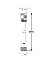 GROHE Brauseschlauch VitalioFlex Trend 1/2, 1.5 m - Schlauchlänge: 150 cm - Material: Polyethylen (PE) - Einsatzort: Dusche - Anschluss: 1/2