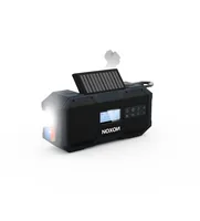 Noxon DAB+ Radio Dynamo Solar 411 Anthrazit - Widerstandsfähigkeit: IPX5 - Radio Tuner: DAB+ - FM - Stromversorgung: Akkubetrieb - Solarbetrieb - USB - Detailfarbe: Anthrazit - Streaming Formate: Keine - Ausstattung: Batteriestandanzeige - Display - Schlu