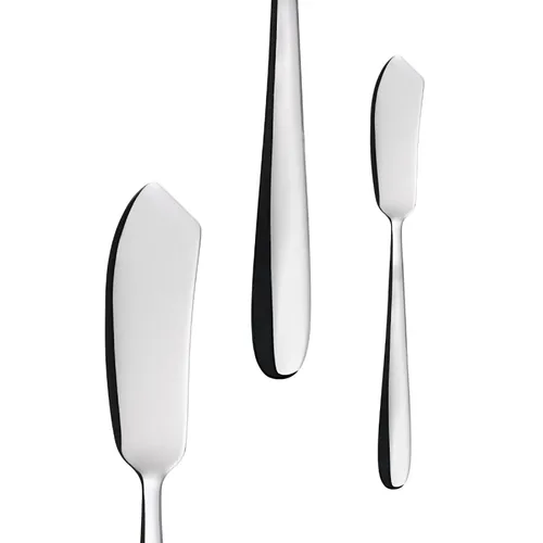 Sola Messerset Basic Alpha, poliert, 2-teilig - Typ: Filetiermesser - Griffmaterial: Edelstahl 18/10 - Set: Ja - Klingenschliff: Glatter Schliff - Detailfarbe: Silber