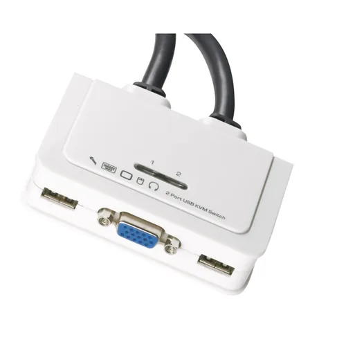 EFB 2-Port KVM VGA-USB-Audio mit Kabelsätzen 2x0.9 m