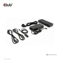 Club 3D Dockingstation CSV-1585 DisplayPort/HDMI KVM - Ladefunktion: Ja - Dockinganschluss: USB-C - Kompatible Hersteller: Universal - Vesa-Bohrung vorhanden: Nein