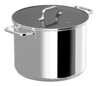 BergHOFF Kochtopf Dina Helix 28 x 25 cm - Material: Edelstahl 18/10 - Topfart: Kochtopf - Kompatible Kochfelder: Gas - Halogen - Induktion - Elektro - Antihaftbeschichtung: Nein - Detailfarbe: Silber - Spülmaschinenfest: Ja