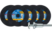 Pferd Starterkit Trennscheiben EHT 76 x 1.0 x 10 mm gerade PSF - Zubehörtyp: Trennscheibe - Durchmesser: 76 mm - Für Material: Stahl - Edelstahl - Set: Nein