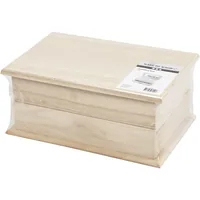 Creativ Company Holzartikel Schmuckbox - Breite: 27 cm - Höhe: 12 cm - Länge: 17 cm - Anzahl Stück: 1 Stück - Holzherkunft: China - Holzhandelsname: Paulownia tomentosa (Blauglockenbaum)