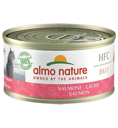 Almo Nature Nassfutter HFC Jelly Cat Lachs 70 g - Tierbedürfnis: Kein besonderes Bedürfnis - Geschmacksrichtung: Fisch - Zertifikate: Keine Zertifizierung - Fleischsorte: Lachs - Packungsgrösse: 70 g - Futtereigenschaft: Glutenfrei