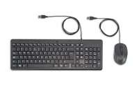 HP 150 Wired Mouse and Keyboard clavier Souris incluse maison/bureau USB QWERTY Anglais Noir