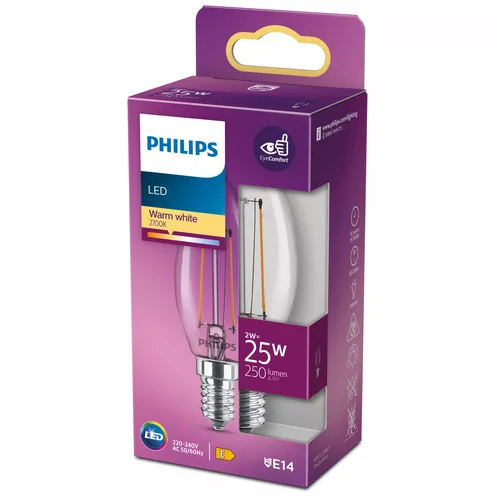 Philips Filament Candle Clear 25 W B35 E14