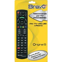 BRAVO Ersatz-Fernbedienung Bravo ORIGINAL 5 Panasonic - Typ: Gerätespezifisch - Anzahl steuerbare Geräte: 1 × - Kompatible Hersteller Multimedia: Panasonic - Einrichtung: Selbsteinrichtend - Eigenschaften: Keine weiteren Eigenschaften - Übertragungsart: I