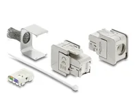DeLOCK Keystone Module RJ45 jack to LSA Cat.6A shielded with shielding braid tool-free