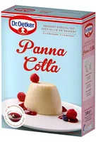 Dr.Oetker Dessertmischung Panna Cotta 238 g - Produkttyp: Dessertmischung - Nährwertangabe pro: 100 g - Energiegehalt (in kj): 1035 KJ - Energiegehalt (in kcal): 249 Kcal - Fett: 17 g - Gesättigte Fettsäuren: 9.5 g