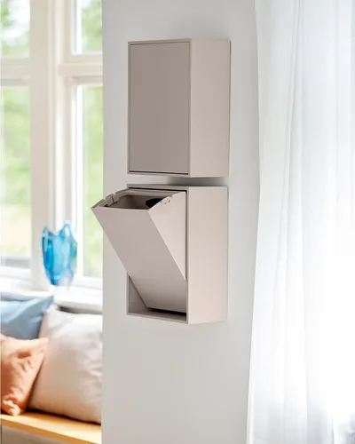 ReCollector Recyclingbehälter 12 l, Silver Cloud Grey - Anzahl Behälter: 1 - Fassungsvermögen: 12 l