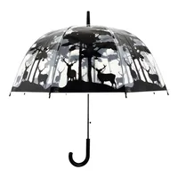 Esschert Design TP233 umbrella Black, Transparent Steel Full-sized Rain umbrella