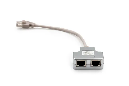 DIGITUS Patchkabel Adapter Cat5e 2x RJ45 -> 1x RJ45 0.19m
