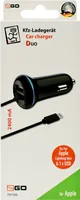 2GO USB-Kfz-Ladegerät 2400mA Lightning 1x USB 1,4m schwarz