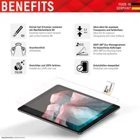 Displex Tablet Glass (9H) for Samsung Galaxy Tab S6 Lite, Eco Mounting Frame, unbreakable, ultra-slim, invisible