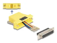 DELOCK D-Sub 25 Pin Buchse zu RJ45 Buchse Montagesatz gelb
