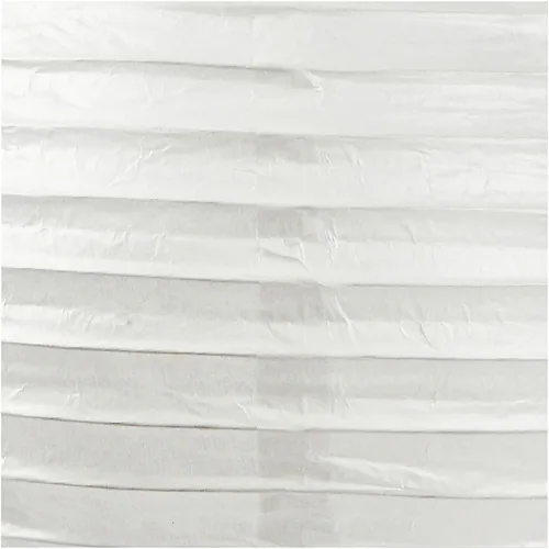 Creativ Company Lampion Ø 20 cm Weiss, 1 Stück - Motiv: Ohne Motiv - Verpackungseinheit: 1 Stück - Detailfarbe: Weiss
