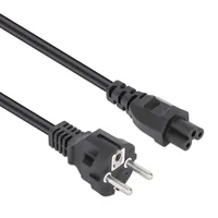 Manhattan 354172 Stromkabel Schwarz 1 m CEE7/7 IEC C5