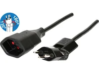 Max Hauri Verlängerungskabel 0.5 m T13 - T12 Clip-Clap, Schwarz - Anzahl Leiter: 3 - Detailfarbe: Schwarz - Kinderschutz: Ja - Steckereigenschaften: Angespritzt - Steckertyp Ausgang: T13 - Leiterquerschnitt: 1 mm²