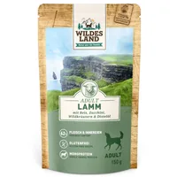 Wildes Land Nassfutter Lamm mit Reis, Zucchini & Wildkräutern 150 g - Tierbedürfnis: Kein besonderes Bedürfnis - Geschmacksrichtung: Lamm - Zertifikate: Keine Zertifizierung - Fleischsorte: Lamm - Futtereigenschaft: Ohne künstliche Zusätze - Single Protei