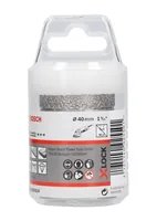 Bosch Professional Diamanttrockenbohrer X-LOCK 40 x 35 mm - Set: Nein - Bohrerschaft: X-LOCK Wechselsystem - Bohrertyp: Diamanttrockenbohrer - Bohrlochdurchmesser: 40 mm
