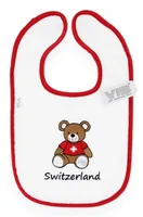 Very Important Baby Lätzchen Bär + Switzerland Weiss/Rot - Anlass: Geburt - Empfänger Geschenke: Für Kinder - Produkttyp Geschenke: Lätzchen