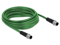 DELOCK Netzwerkkabel M12 4 Pin D-kodiert ST zu ST TPU 5 m