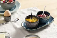 Leonardo Snackschale Matera 1 Stück, Blau - Unterteilungsmöglichkeit: Nein - Material: Keramik - Detailfarbe: Blau - Set: Nein - Durchmesser: 8 cm - Verpackungseinheit: 1 Stück