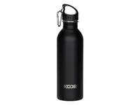 KOOR Trinkflasche Nero Hiking 1 L - Material: Edelstahl - Eigenschaften: Wiederverwendbar - Zertifikate: Keine Zertifizierung - Spülmaschinenfest: Ja - Volumen: 1000 ml - Farbe: Schwarz