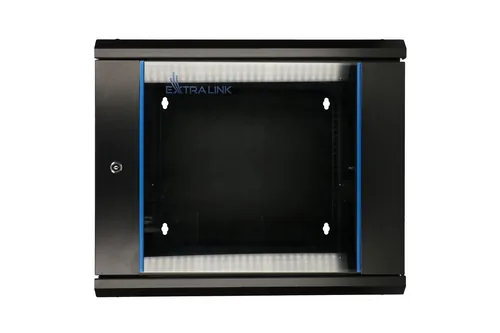 Extralink 6U 600X600 AZH WALL-MOUNTED RACKMOUNT CABINET SWING TYPE BLACK Rack monté sur le mur Noir