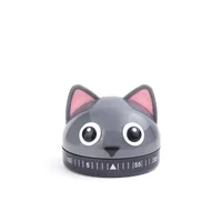 Kikkerland Küchentimer Katze Grau - Funktionen: Countdowntimer - Materialtyp: Metall - Material: Stahl - Detailfarbe: Grau - Displaytyp: Kein Display