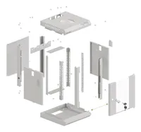 LANBERG 10"" 4U 300x300 Wandgehäuse Glastür FlatPack gr