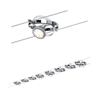Paulmann Seilsystem Cardan Basisset GU5.3 max. 8 x 10 W - Lampensockel: GU5.3 - Smart Home: Ja - Lichtfarbe: Warmweiss - Lichtstärke: 0 lm - Dimmbar: dimmbar - Anzahl Lampen: 8