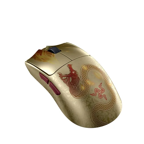Razer Gaming-Maus Viper V3 Pro Counter-Strike 2 Edition - Bedienungsseite: Rechtshänder - Maus Features: Daumentaste - Programmierbare Tasten - Detailfarbe: Gold - Gewicht: 55 g - Schnittstelle: USB-C - Maximale Empfindlichkeit: 35000 dpi