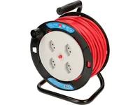 Max Hauri Kabelrolle maxREEL 20 m - Schutzklasse: IP20 - Detailfarbe: Rot - Schwarz - Kinderschutz: Ja - Aussenanwendung: Nein - Steckertyp Ausgang: T13 - Material: Kunststoff