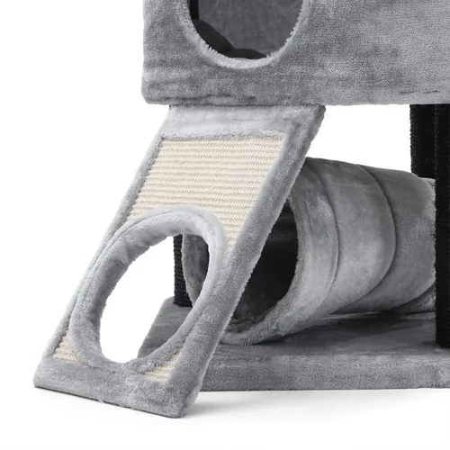 Feandrea Kratzbaum Stämme, 141 cm, Grau/Schwarz - Höhe: 141 cm - Anzahl Liegeplätze: 5 × - Detailfarbe: Grau - Schwarz - Tierart: Katze - Produkttyp: Kratzbaum