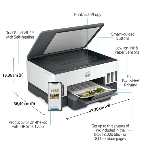 HP Smart Tank 7005 All-in-One Printer Thermal inkjet A4 4800 x 1200 DPI 15 ppm Wi-Fi