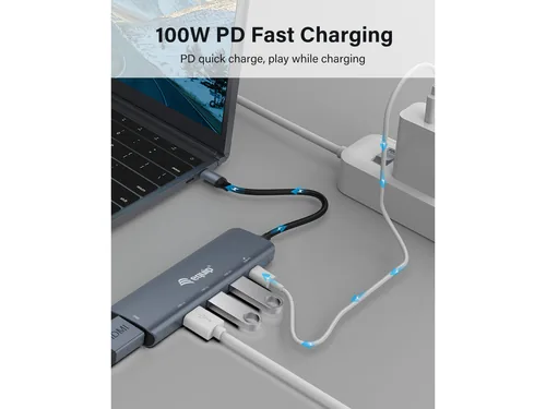 Equip Dock 5-1 USB-C->HDMI,3xUSB-A,100W USB-C 0.25m