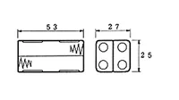 Velleman BH443D battery holder/snap 4 AAA