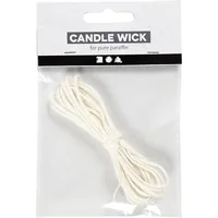 Creativ Company Kerzendocht 3 m x 2 mm, Weiss - Packungsgrösse: 1 Stück - Breite: 0.2 cm - Länge: 300 cm - Detailfarbe: Weiss - Produkttyp: Kerzendocht