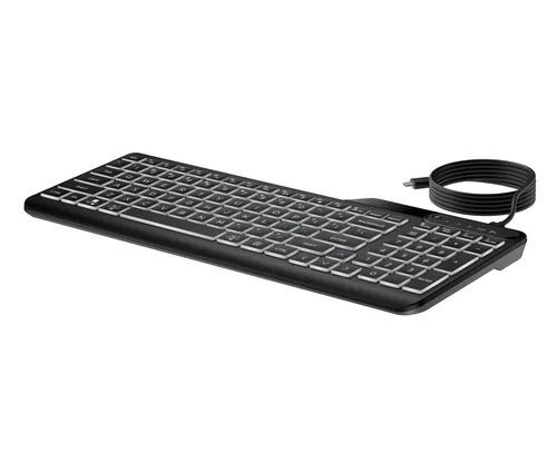 HP 400 Backlit Wired Keyboard clavier Maison USB Noir