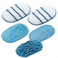 BLACK+DECKER Wischbezug-Set für SteaMitt, 5-teilig - Material: Mikrofaser - Verpackungseinheit: 1 Stück - Detailfarbe: Weiss - Blau - Waschbar: Ja
